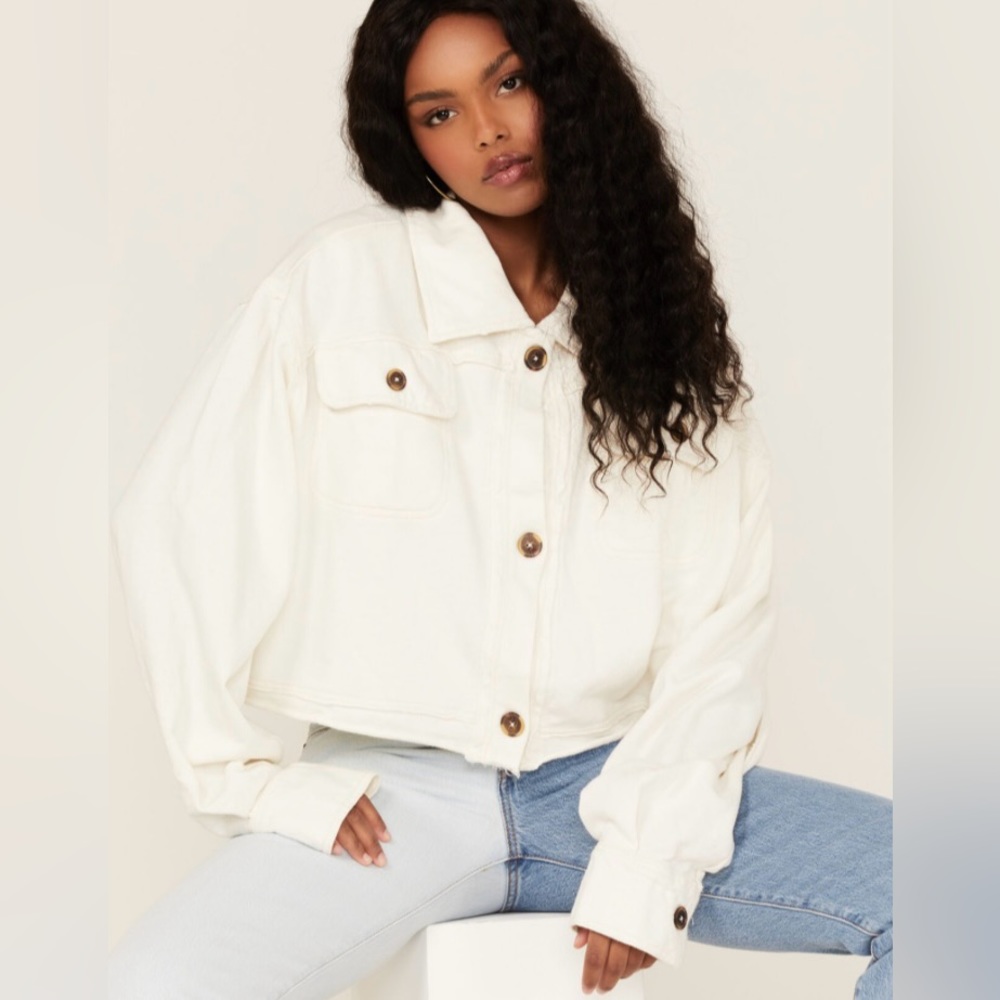 Free People Saturday Cropped Shacket